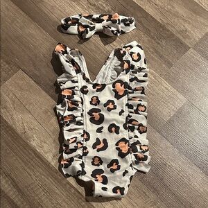 Leopard Print Baby One Piece Swimsuit